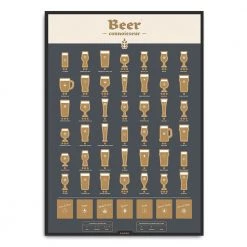 IsAlbi Beer Connoisseur Scratch Poster Beer Gifts