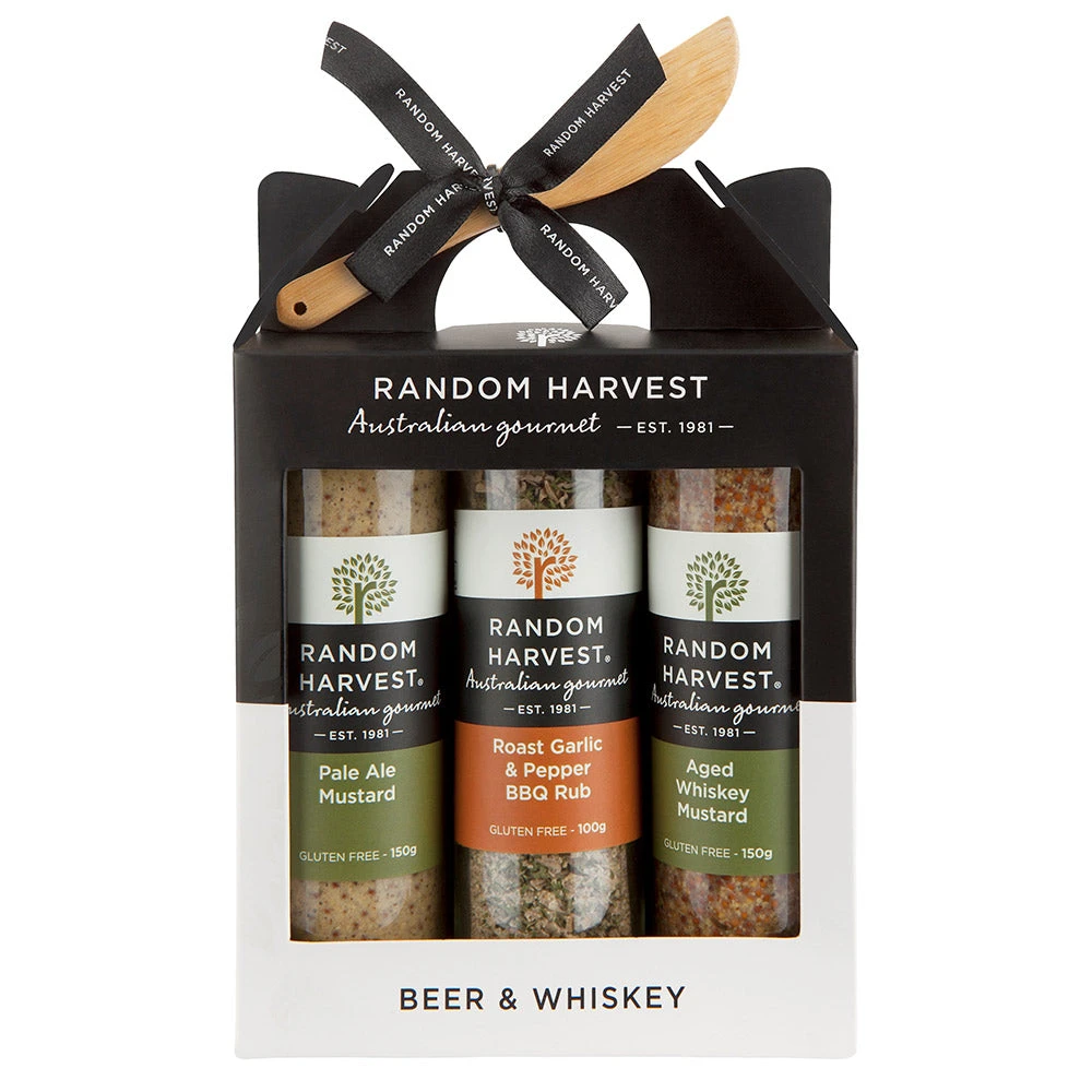 Random Harvest Beer & Whiskey BBQ Condiments Set Beer Gifts 4 Random Harvest Beer & Whiskey BBQ Condiments Set Beer Gifts