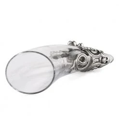 Royal Selangor Lewis Glass & Pewter Drinking Horn | British Museum