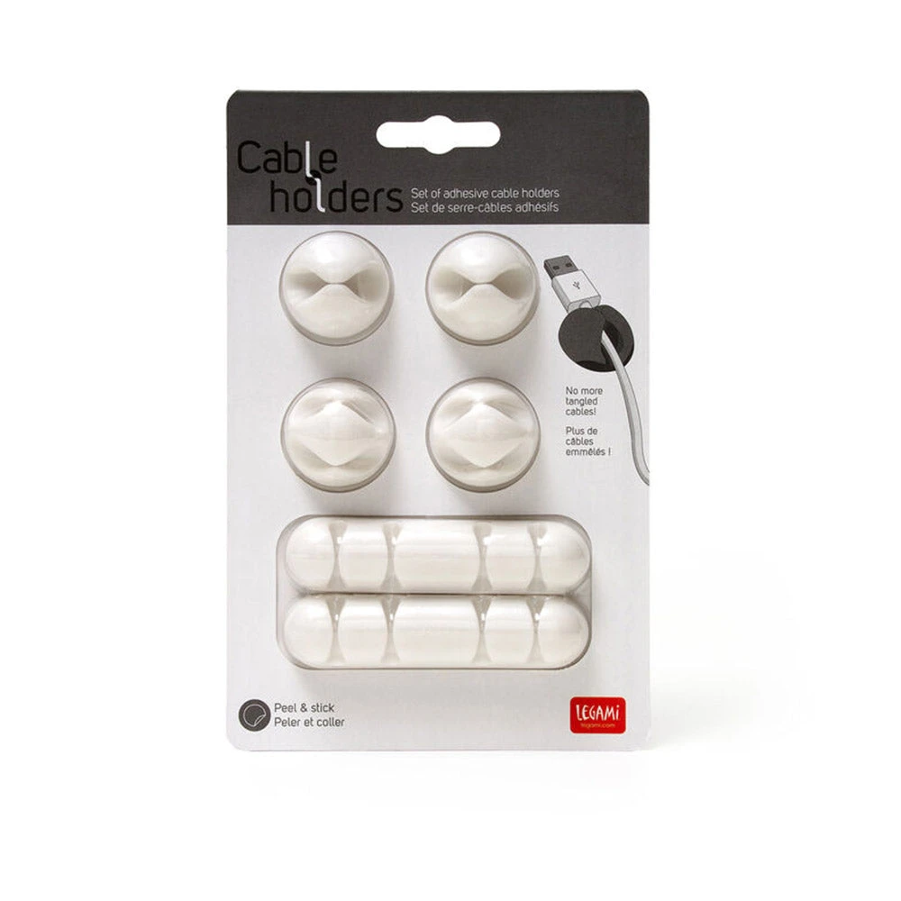 Paperie Gadgets For Him Cable Holders | Black Or White 6 Paperie Gadgets For Him Cable Holders | Black Or White
