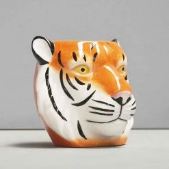 Ceramic Tiger Planter Pot | White Moose Gifts For Sisters 9 Ceramic Tiger Planter Pot | White Moose Gifts For Sisters
