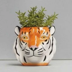 Ceramic Tiger Planter Pot | White Moose Gifts For Sisters 8 Ceramic Tiger Planter Pot | White Moose Gifts For Sisters