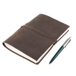 Indepal Office Gifts Brown Leather Traveller Journal