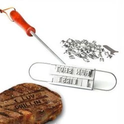 Mdi Custom BBQ Branding Iron - 52 Interchangeable Letters BBQ Gifts