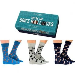Outliving You're The Dog's Bollocks Socks Gift Set | 3 Pairs Mens Novelty Gifts