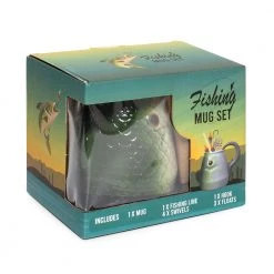 ThumbsUp! Mens Novelty Gifts Fishing Mug Gift Set