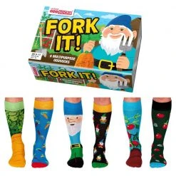 Outliving Fork It! Odd Socks With Attitude - 3 Pairs Funky Tees & Socks
