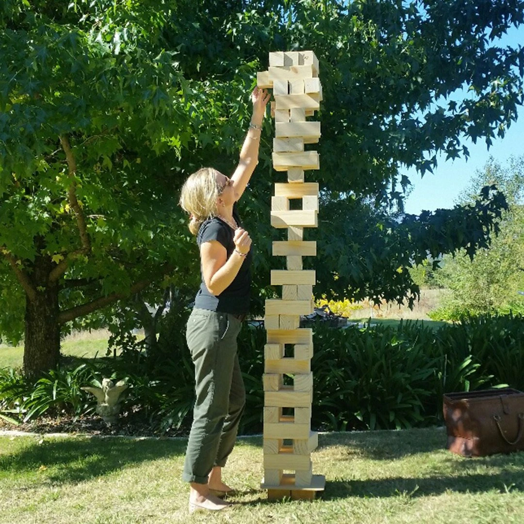 Jenjo Giant Wooden Stacking Tower Blocks Outdoor Game Giant Products 3 Jenjo Giant Wooden Stacking Tower Blocks Outdoor Game Giant Products