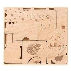 IsAlbi Safari Jungle Wooden Puzzle & Play