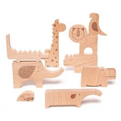 IsAlbi Safari Jungle Wooden Puzzle & Play