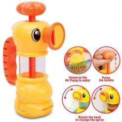 Heebiejeebies Mr Pump Quack Duck Bath Toy Gifts For Babies