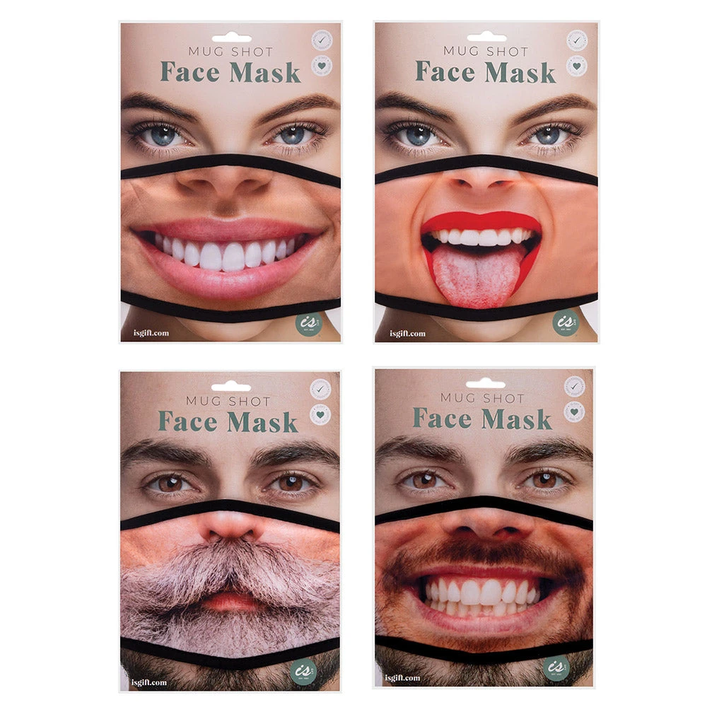 IsAlbi Mens Novelty Gifts Mug Shot Face Mask | Assorted Designs 3 IsAlbi Mens Novelty Gifts Mug Shot Face Mask | Assorted Designs
