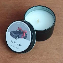 Cedargris New Car Scented Candle Tin Man Cave Gifts