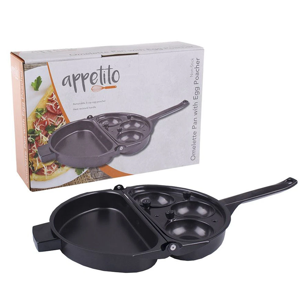 Donaldson Non-Stick Omelette Pan With Egg Poacher 3 Donaldson Non-Stick Omelette Pan With Egg Poacher