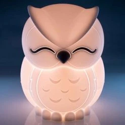 Mdi Baby Shower Gifts Owl Touch-Sensitive Rechargeable LED Night Light