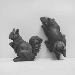 Set Of Two Black Squirrels Home Decor | White Moose 10 Set Of Two Black Squirrels Home Decor | White Moose