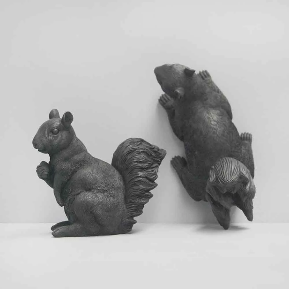 Set Of Two Black Squirrels Home Decor | White Moose 5 Set Of Two Black Squirrels Home Decor | White Moose
