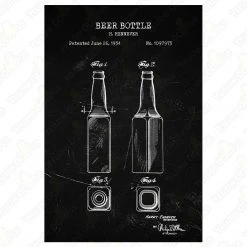 Yellow Octopus Exclusives - Prints Beer Patent Prints Wall Art | Set Of 3