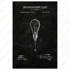 Yellow Octopus Exclusives - Prints Man Cave Gifts Light Bulb Patent Prints Wall Art | Set Of 3