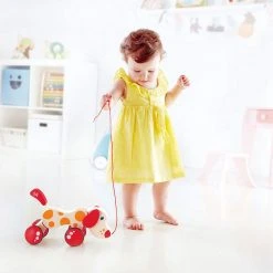 UGames Gifts For Toddlers (1-3 Years) Pepe Pull Along Wooden Puppy