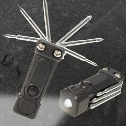 IsAlbi Gadgets For Him Pocket Torch Multi Tool 8-in-1