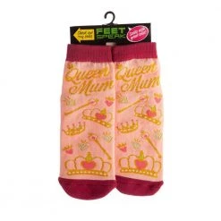 Mdi Gifts For Sisters Glittery Queen Mum Off Duty Non-Slip Socks 14 Mdi Gifts For Sisters Glittery Queen Mum Off Duty Non-Slip Socks