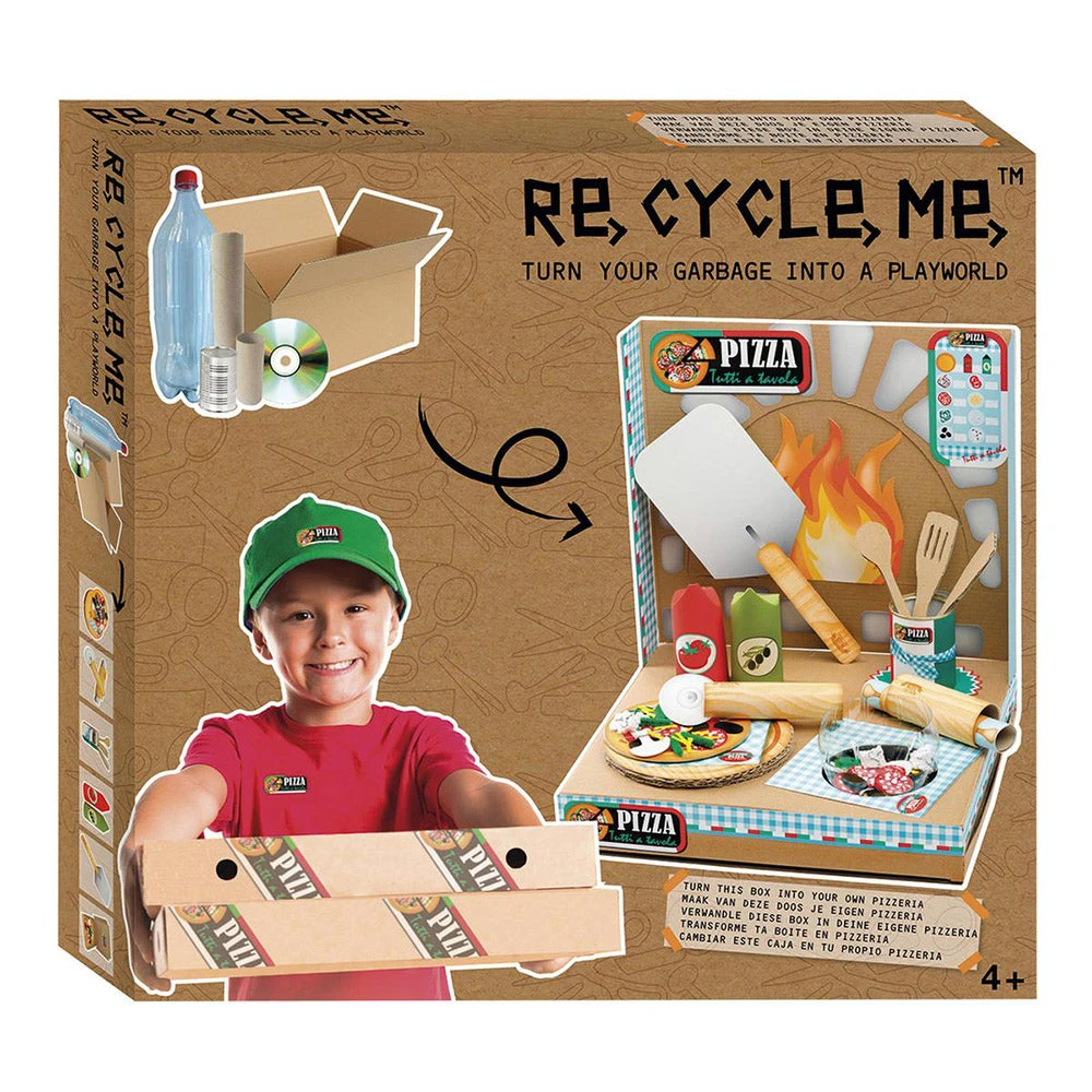 Jasnor Re-Cycle Me Playworld Pizzeria Craft Kit Foodie 4 Jasnor Re-Cycle Me Playworld Pizzeria Craft Kit Foodie