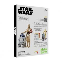 Divisible By Zero Star Wars R2-D2 & C-3PO Metal Model Kit | Metal Earth