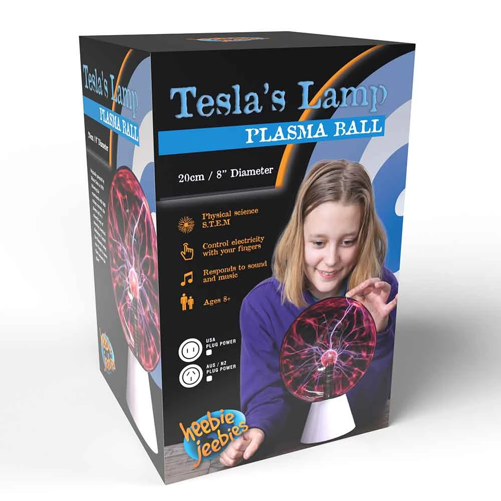 Heebiejeebies Tesla's Lamp Plasma Ball 8" Large Science STEM Toys 5 Heebiejeebies Tesla's Lamp Plasma Ball 8" Large Science STEM Toys