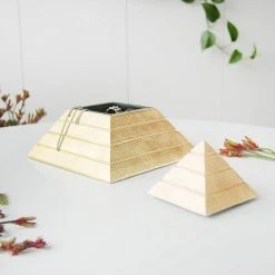 White Moose Gifts For Wives Gold Pyramid Jewellery Storage Box