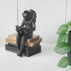 Shelf Monkeys Decor | White Moose For Dad