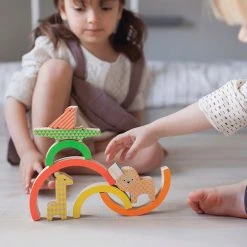 IsAlbi Gifts For Boys Wild Rainbow Wooden Balancing Game