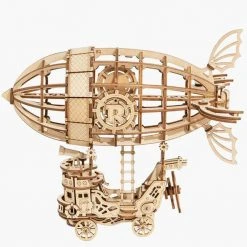 BubblesUp Office Gifts Airship Wooden Model Kit