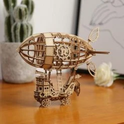 BubblesUp Office Gifts Airship Wooden Model Kit