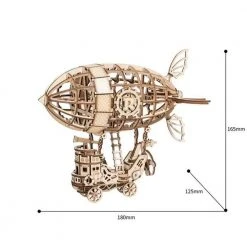 BubblesUp Office Gifts Airship Wooden Model Kit