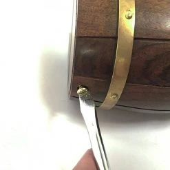 Vintage Nautical Wooden Wine Barrel Money Box - 2 Sizes!