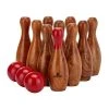 Jenjo BBQ Gifts Wooden Bowling Skittles Game