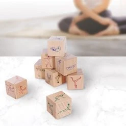 IsAlbi Sports And Outdoors Wooden Yoga Dice Set