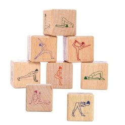 IsAlbi Sports And Outdoors Wooden Yoga Dice Set