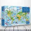 Brumby Sunstate Science STEM Toys The World: Atlas Map & 300pc Jigsaw Puzzle