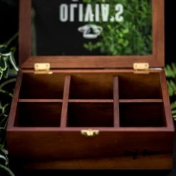 Yellow Octopus Personalised Personalised Acacia Tea Box With Window - Proper-tea