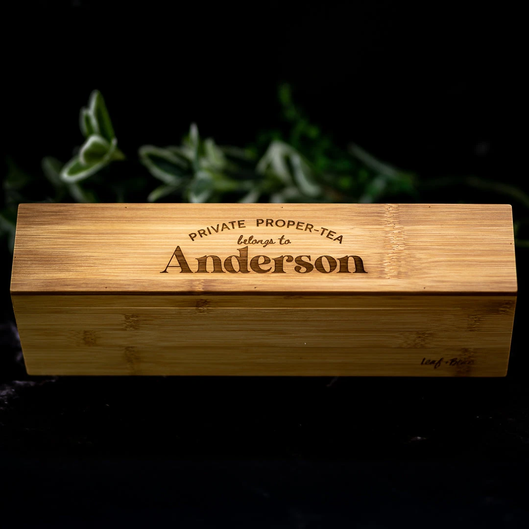 Yellow Octopus Personalised Personalised Bamboo Tea Box - Proper-tea Gifts For Sisters 5 Yellow Octopus Personalised Personalised Bamboo Tea Box - Proper-tea Gifts For Sisters