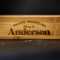 Yellow Octopus Personalised Personalised Bamboo Tea Box - Proper-tea Gifts For Sisters 10 Yellow Octopus Personalised Personalised Bamboo Tea Box - Proper-tea Gifts For Sisters