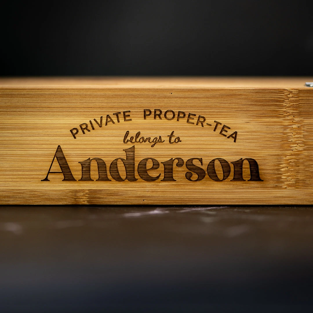 Yellow Octopus Personalised Personalised Bamboo Tea Box - Proper-tea Gifts For Sisters 6 Yellow Octopus Personalised Personalised Bamboo Tea Box - Proper-tea Gifts For Sisters