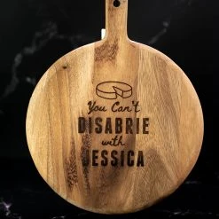 Yellow Octopus Personalised Personalised Round Paddle Serving Board - Funny Brie Quote 12 Yellow Octopus Personalised Personalised Round Paddle Serving Board - Funny Brie Quote