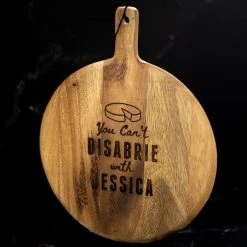 Yellow Octopus Personalised Personalised Round Paddle Serving Board - Funny Brie Quote 13 Yellow Octopus Personalised Personalised Round Paddle Serving Board - Funny Brie Quote