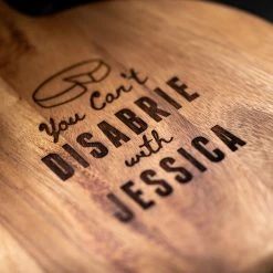 Yellow Octopus Personalised Personalised Round Paddle Serving Board - Funny Brie Quote 15 Yellow Octopus Personalised Personalised Round Paddle Serving Board - Funny Brie Quote